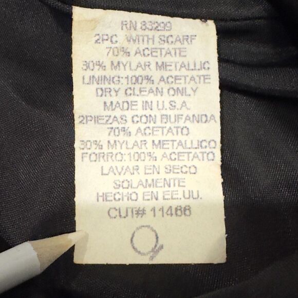 Vintage Jump Dress Y2K 90s Whimsigoth sz 9/10 Spaghetti Strap w/ Scarf Made USA - Picture 8 of 8